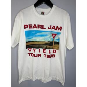 1998 Tour Pearl Jam "Yield" Vintage Tour Tee Shirt White Men's XL